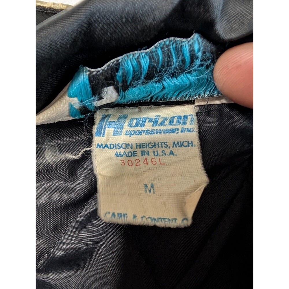 Vtg 90s Mens Medium Snap On Racing Quilt Lined Satin Bomber Jacket USA Snapon - Picture 14 of 16